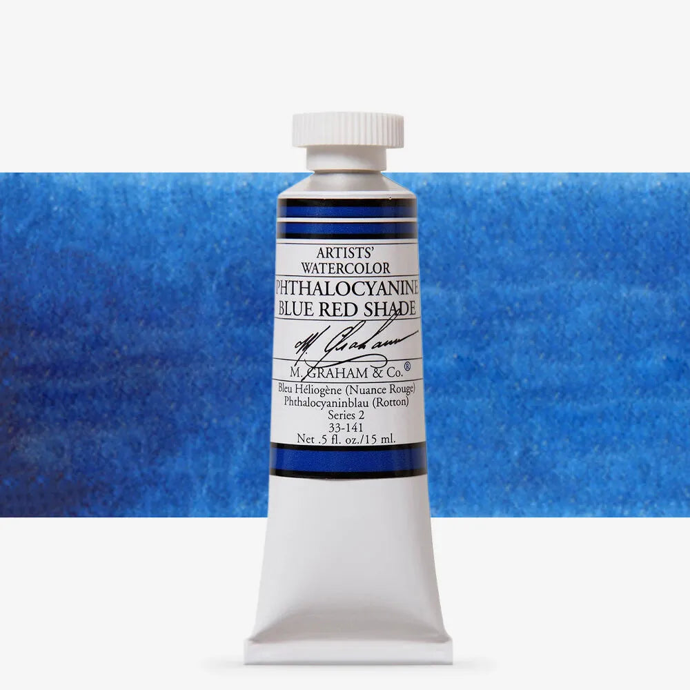 M.Graham 15ml Artists Watercolour 141 Phthalocyanine Blue Red