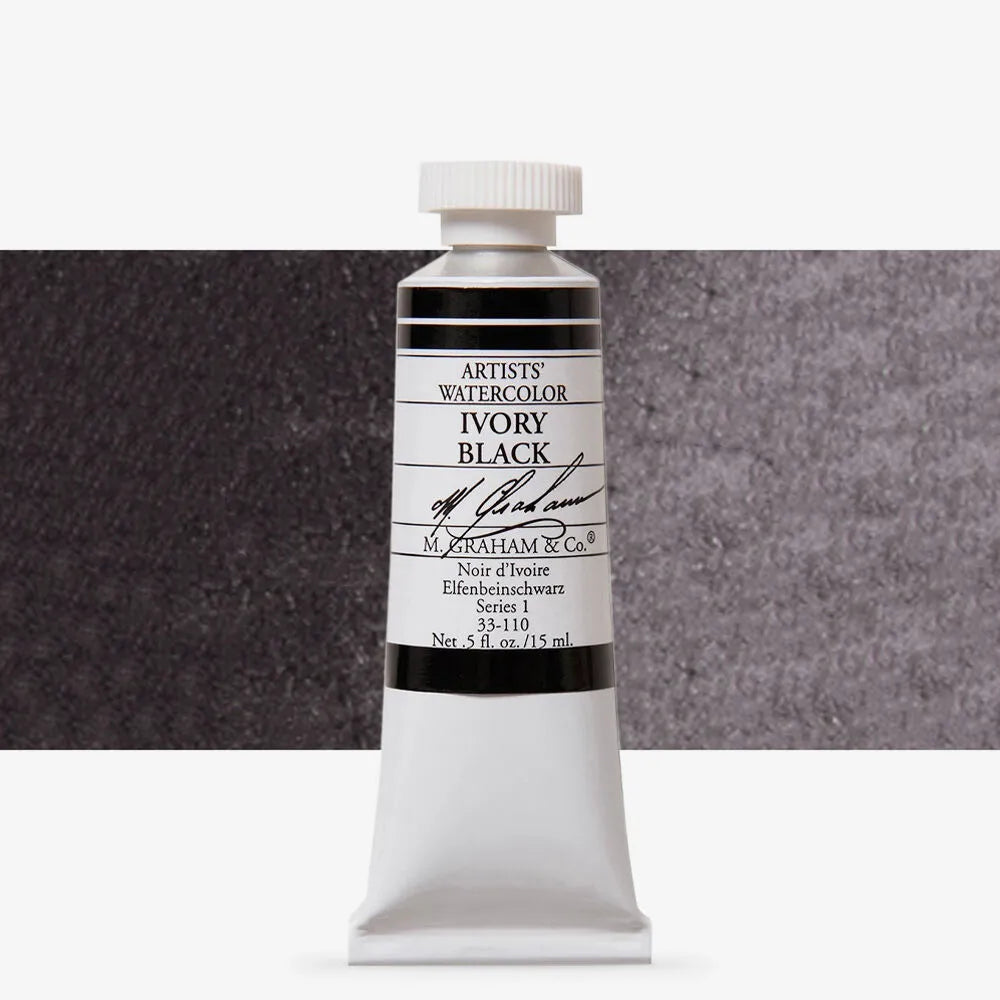 M.Graham 15ml Artists Watercolour 110 Ivory Black