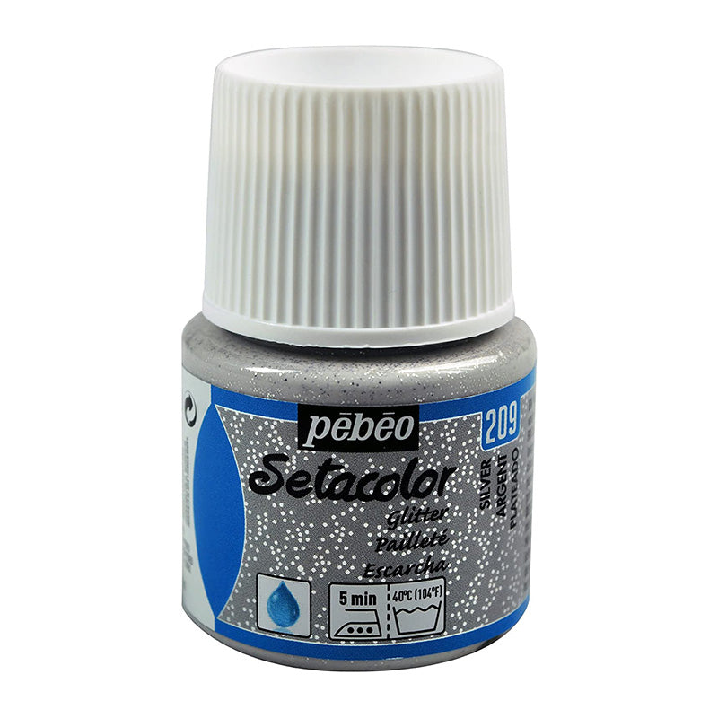 PEBEO Setacolor Light Glitter 45ml Silver