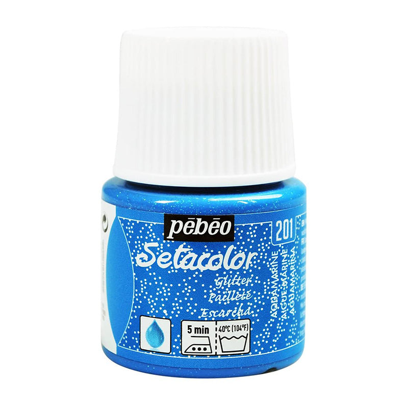 PEBEO Setacolor Light Glitter 45ml Aquamarine