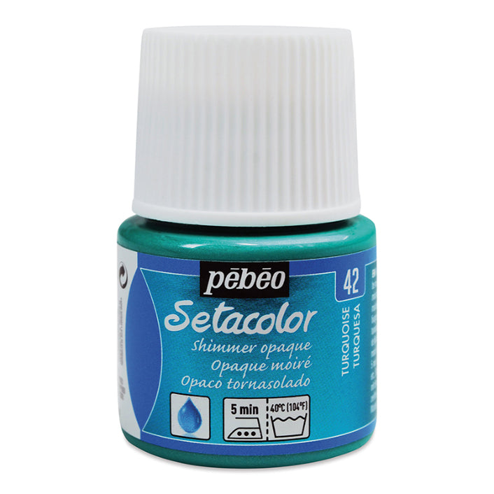 PEBEO Setacolor Opaque 45ml Shimmer Turquoise