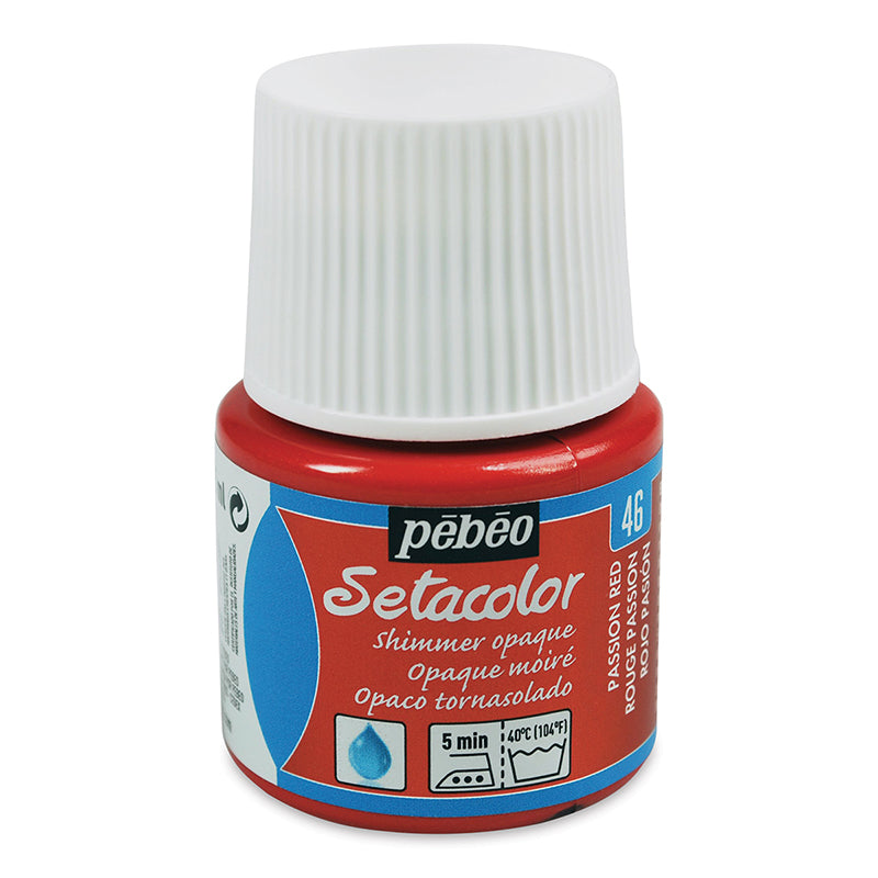 PEBEO Setacolor Opaque 45ml Shimmer Pass Red