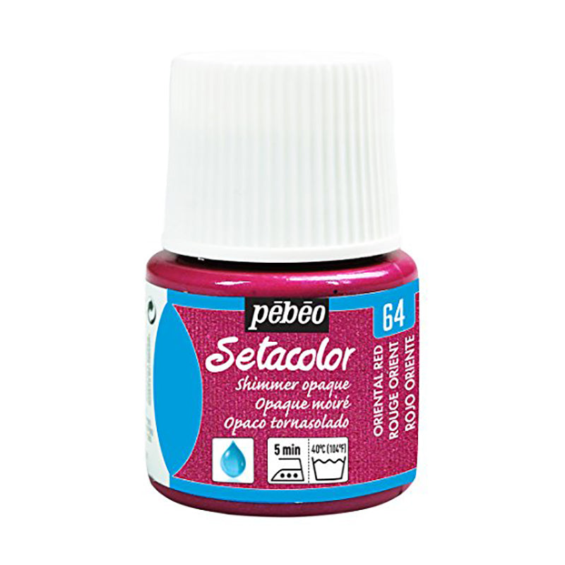 PEBEO Setacolor Opaque 45ml Shimmer Orient Red