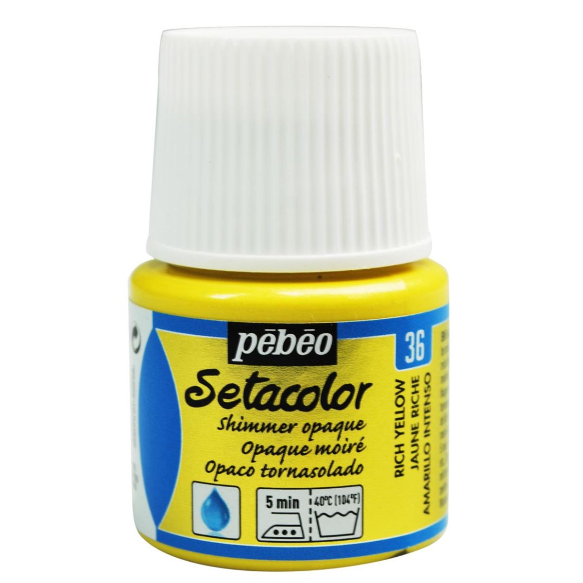 PEBEO Setacolor Opaque 45ml Shimmer Rich Yel