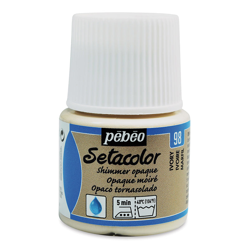 PEBEO Setacolor Opaque 45ml Shimmer Ivory