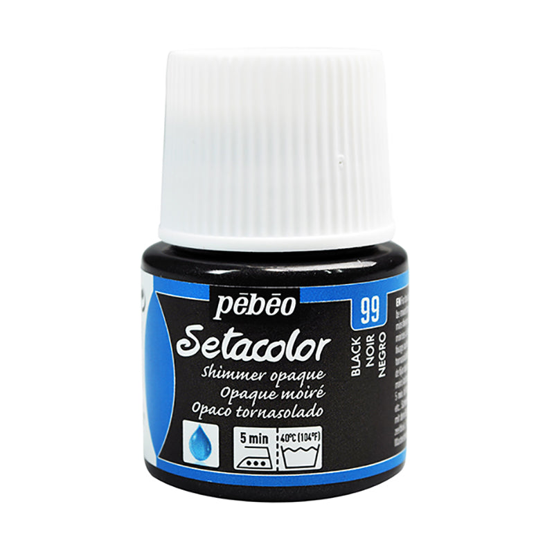 PEBEO Setacolor Opaque 45ml Shimmer Black