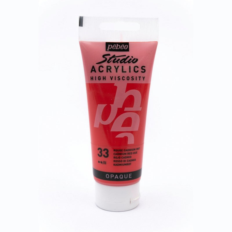 PEBEO Studio Acrylics High Viscosity 100ml Cadmium Red Hue