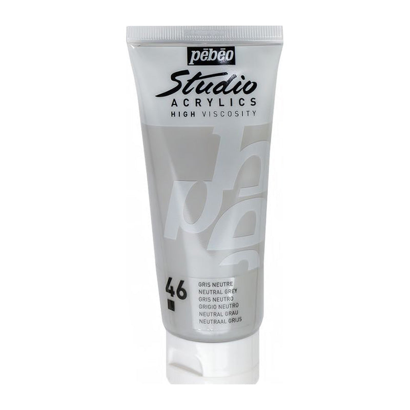 PEBEO Studio Acrylics High Viscosity 100ml Neutral Grey
