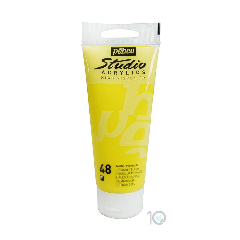 PEBEO Studio Acrylics High Viscosity 100ml Primary Yellow