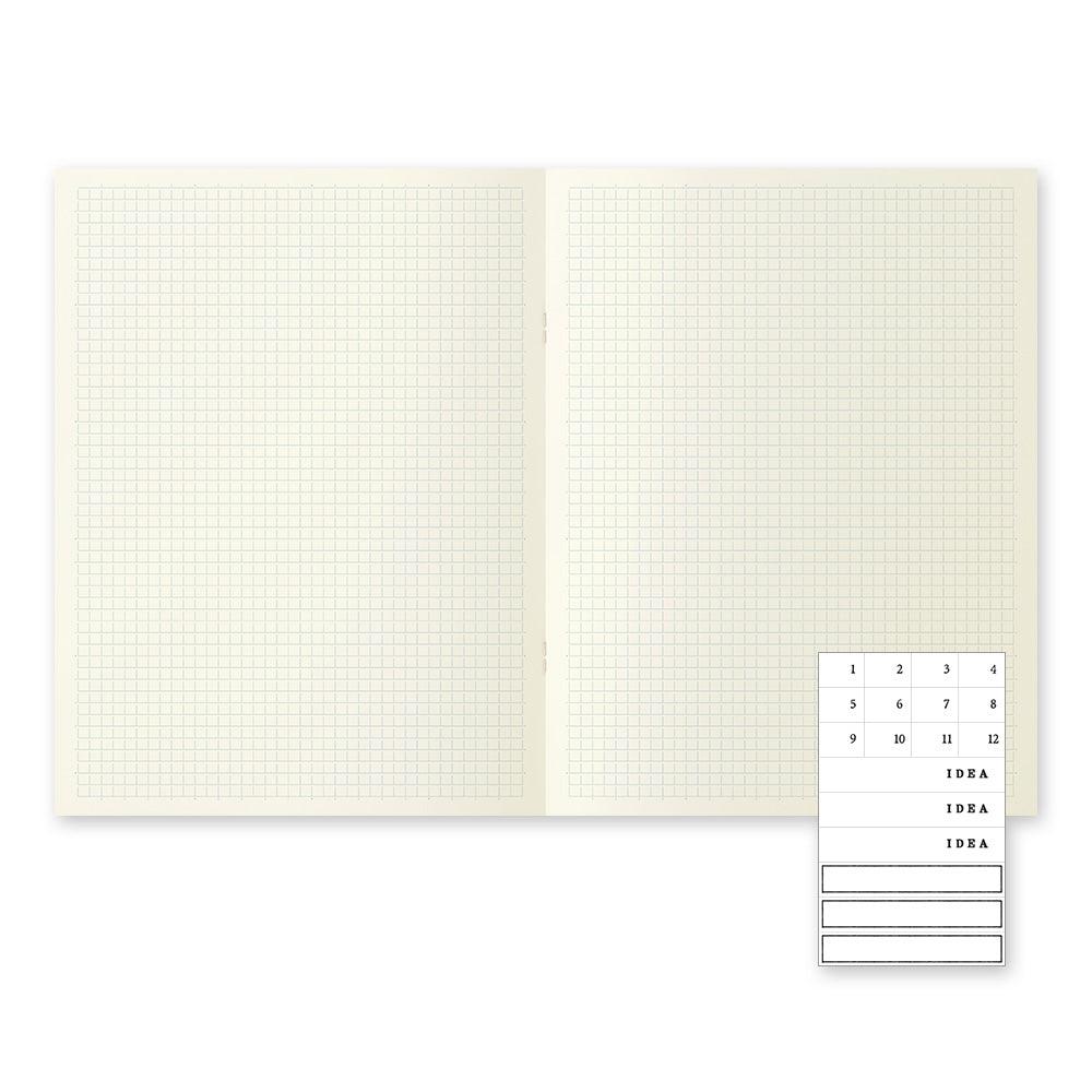 MIDORI MD Notebook Light A4 Variant Gridded 3/pack