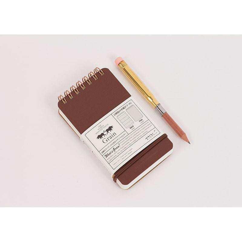 THE WORLD MEISTERS Ring Memo Grain Dark Brown