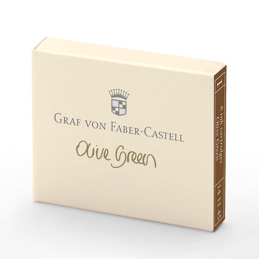 GRAF VON FABER CASTELL Ink Cartridges 6s Olive Green