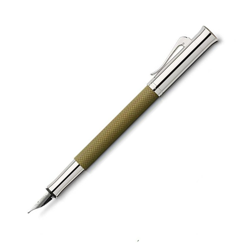 GRAF VON FABER CASTELL Guilloche Olive Green Fountain Pen-Medium