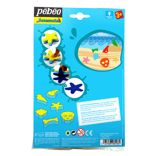 PEBEO Pack of 6 Pirate Double Foam Stamps