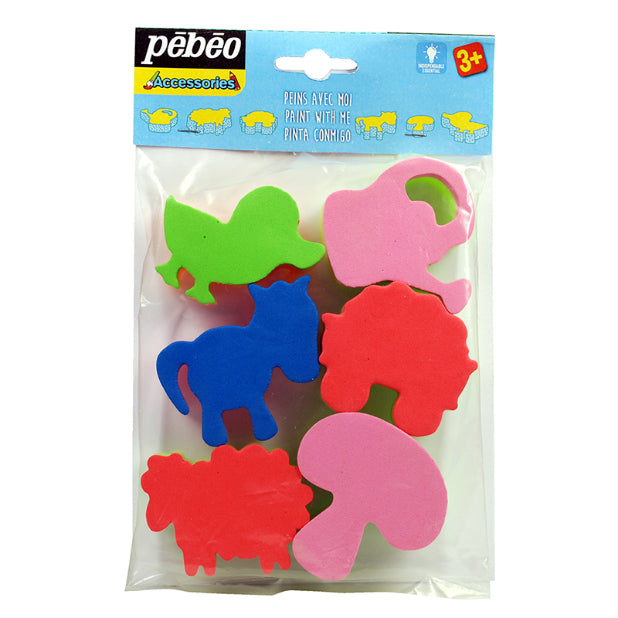 PEBEO Pack of 6 Farm Animals Double Foam Stamps