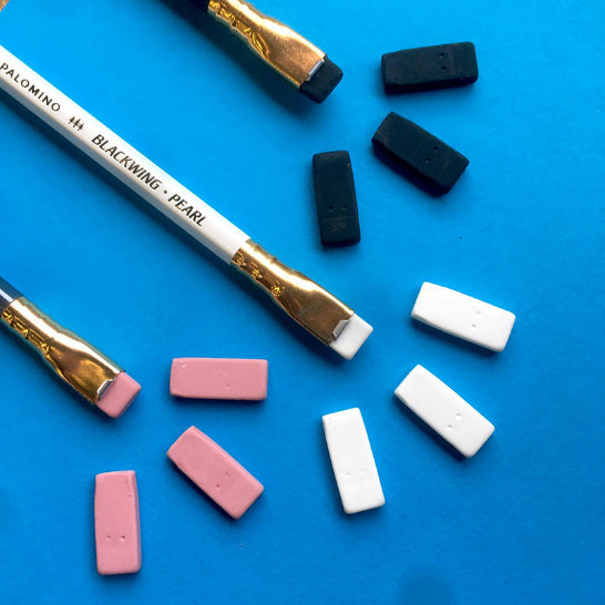 BLACKWING Replacement Erasers-Yellow x10
