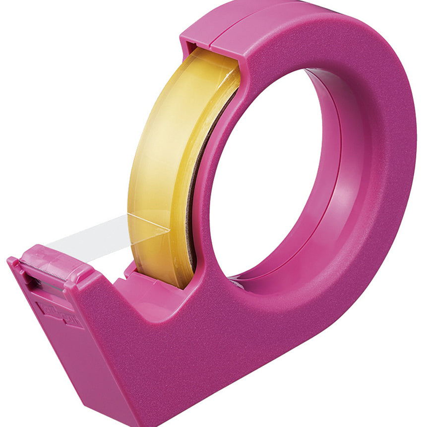 KOKUYO Karu-Cut Tape Dispenser Handy Type-L-Pink Default Title