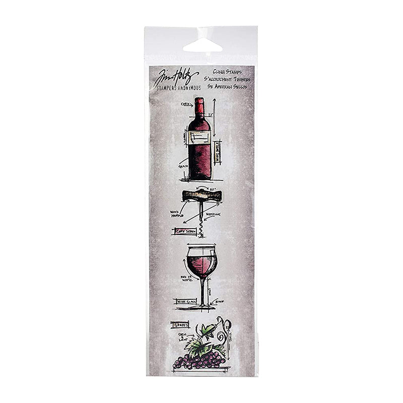 TIM HOLTZ Blueprint Strip Stamps Wine