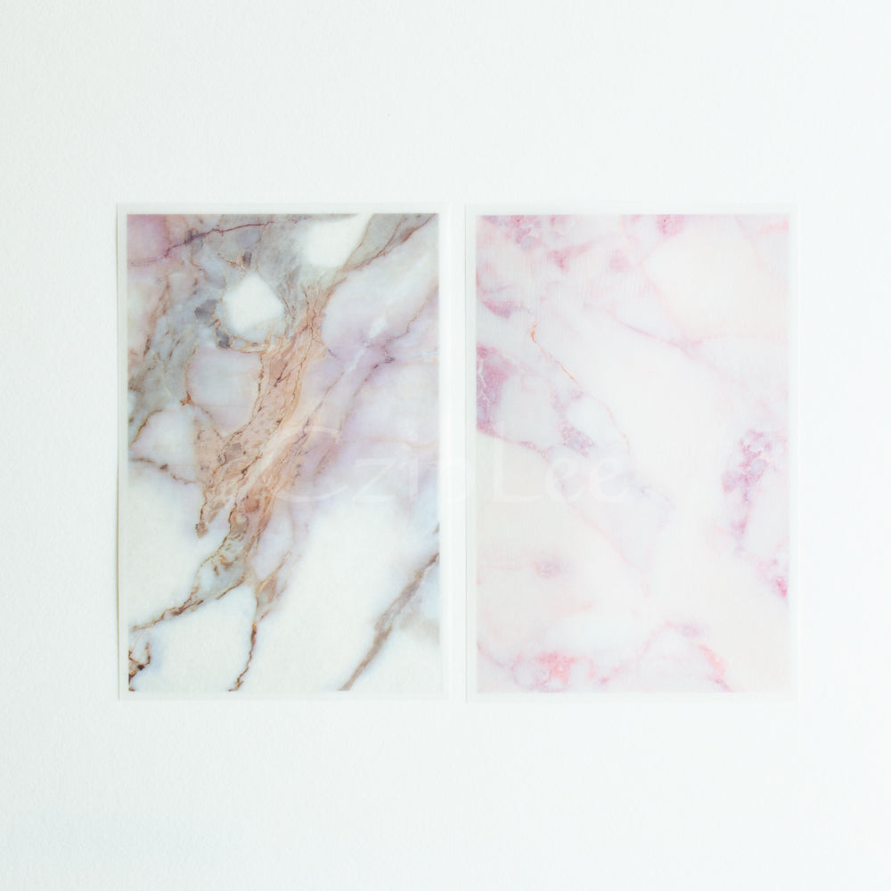 MU Print-On Sticker 2s 001-Pink Marble