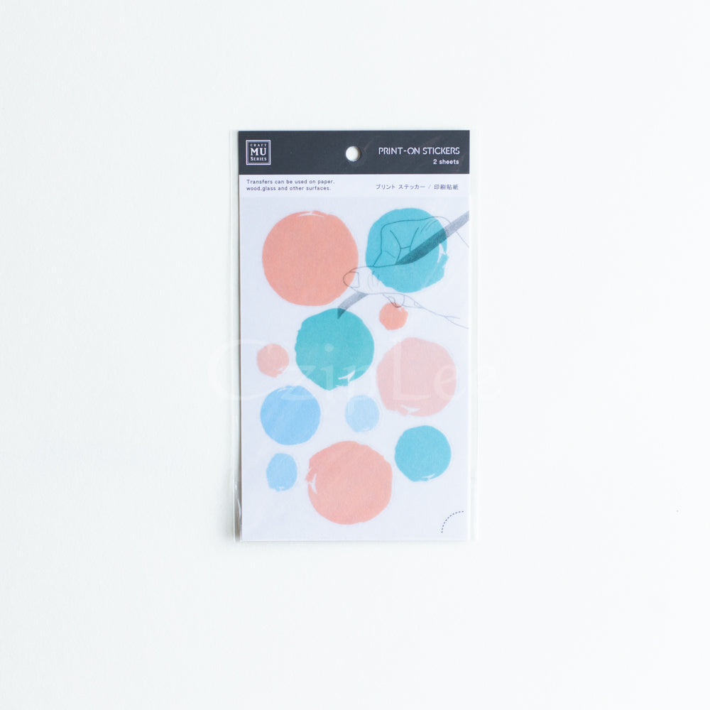 MU Print-On Sticker 2s 023-Hand-Drawing