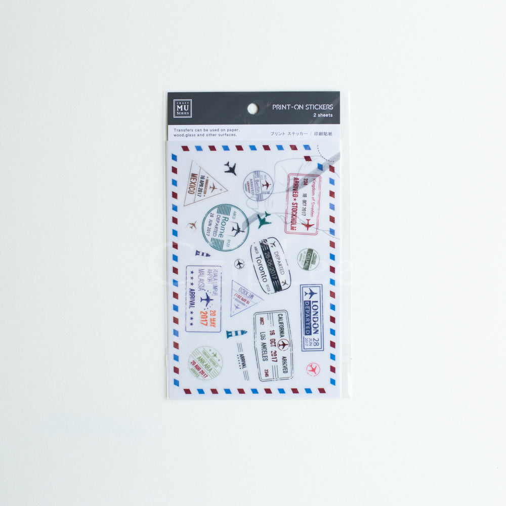 MU Print-On Sticker 2s 017-Travel Postmarks
