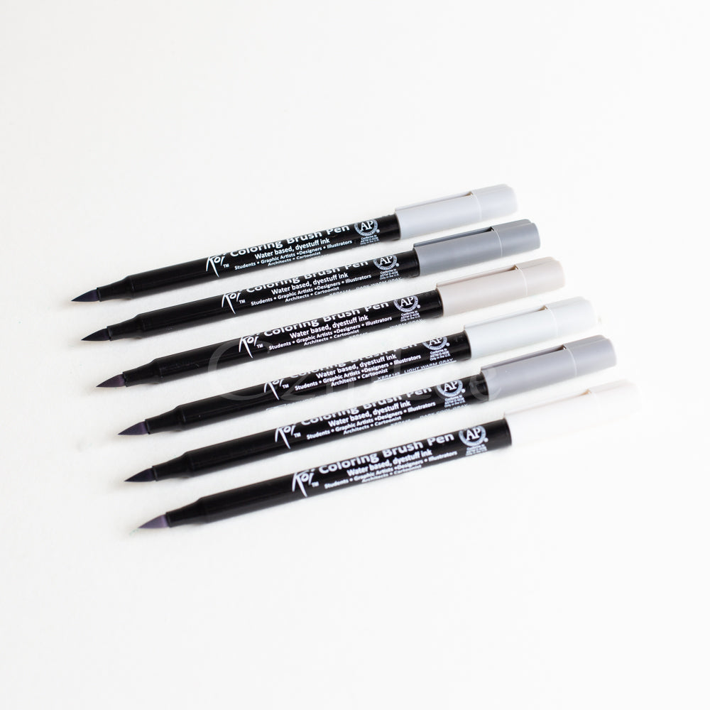 SAKURA Koi Brush Pen 6s Grey Color XBR-6
