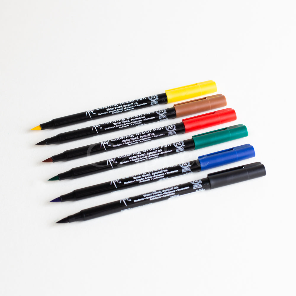 SAKURA Koi Brush Pen 6s Bold & Vivid XBR-6BV