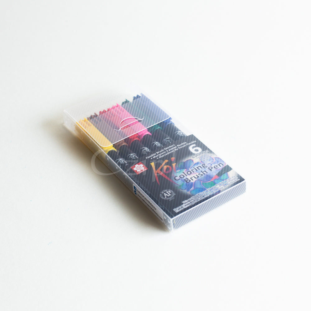 SAKURA Koi Brush Pen 6s Solid Color XBR-6B1