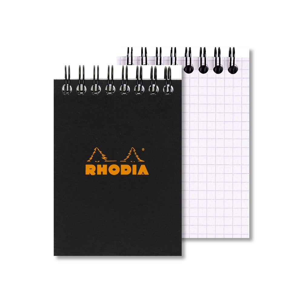 RHODIA Classic Notepad A7 75x105mm 5x5 Sq Black Default Title