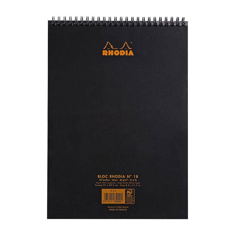 RHODIA Classic Notepad A4 210x297mm Lined Black Default Title