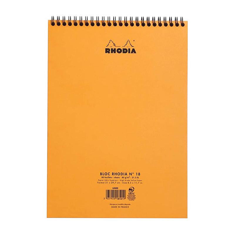 RHODIA Classic Notepad A4 210x297mm Lined Orange Default Title