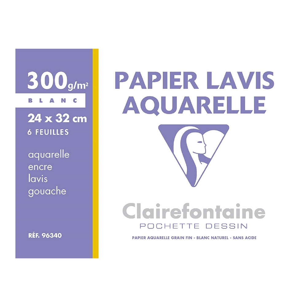 CLAIREFONTAINE Gouache & Acrylic Paper 24x32cm 360g 6s Default Title