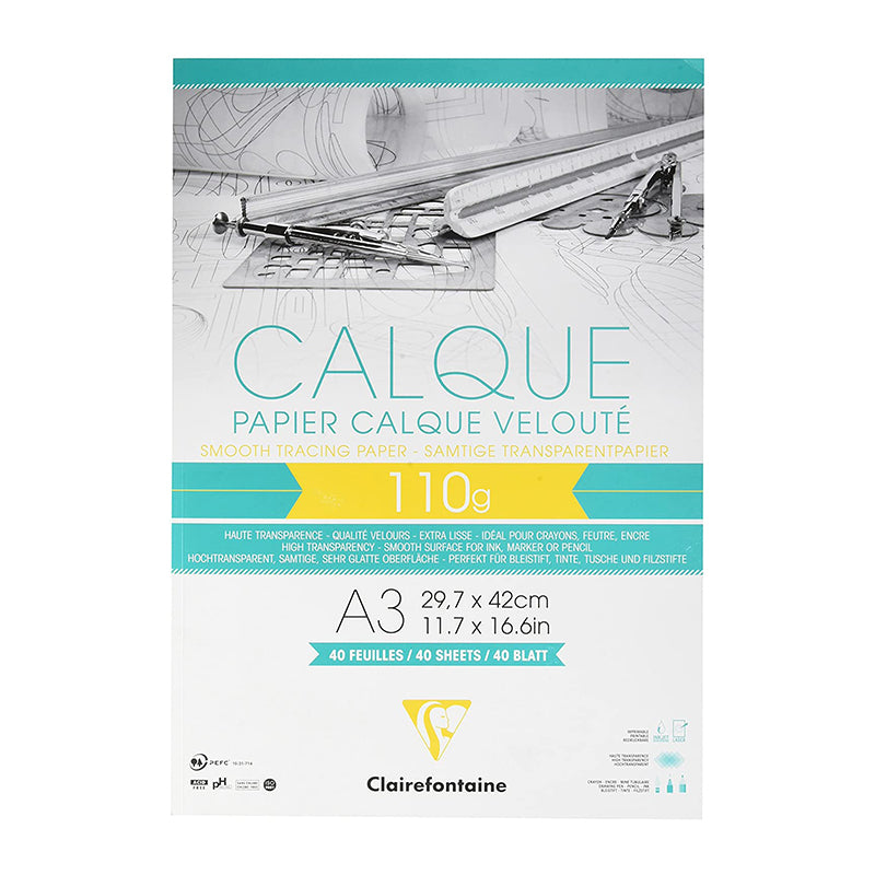 CLAIREFONTAINE Tracing Paper Pad A3 110g 40s Default Title