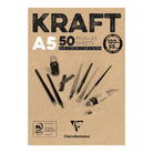 CLAIREFONTAINE Kraft Pad A5 120g 50s Brown Default Title