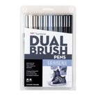 TOMBOW ABT Dual Brush Pen Set 10s Grayscale