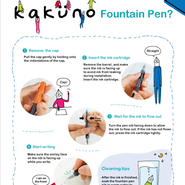PILOT Kakuno Fountain Pen-Extra Fine Clear