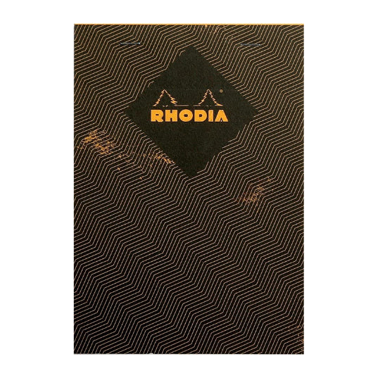 RHODIA Heritage Stapled No.16 5x5 Sq Chevron Black Default Title