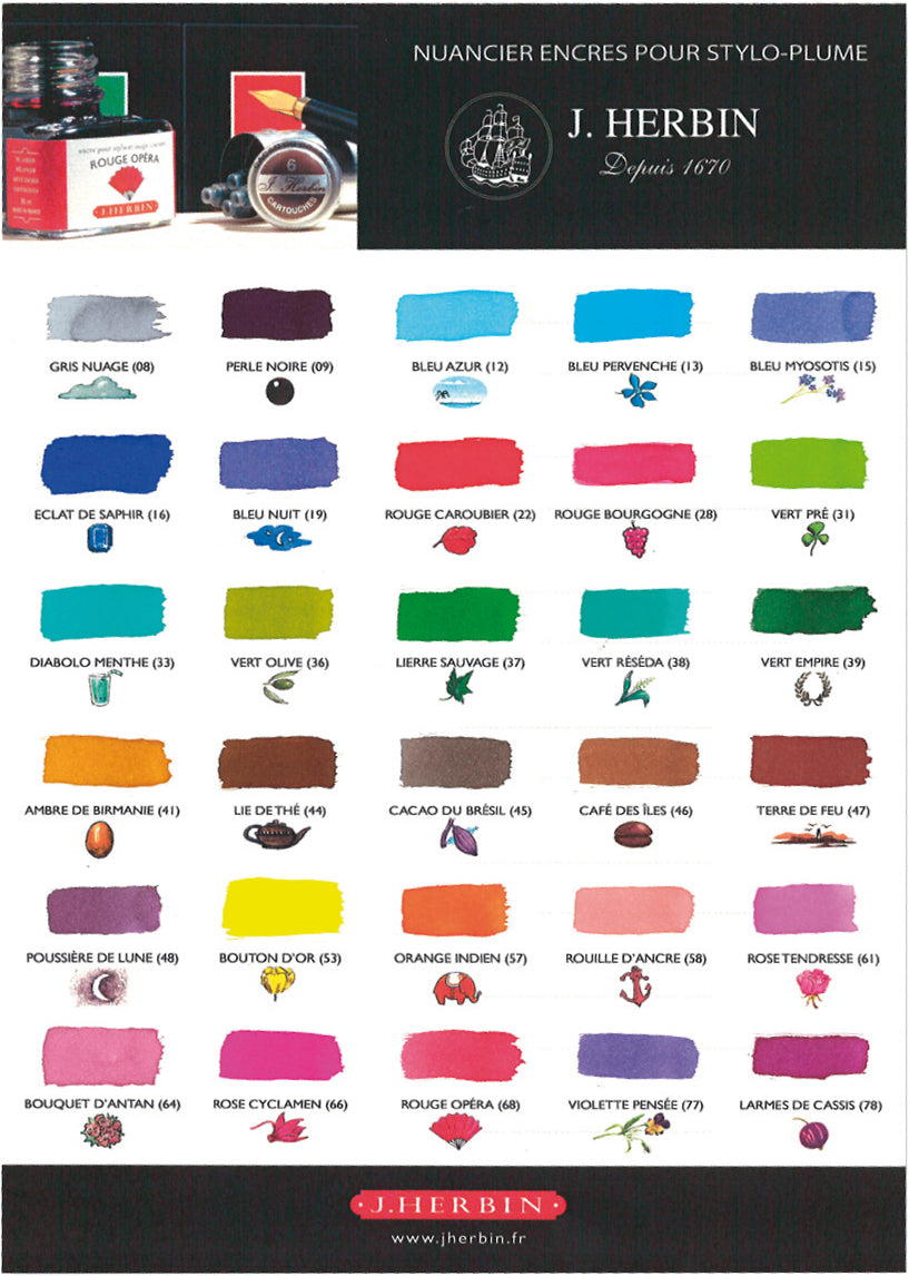 JACQUES HERBIN La Perle des Encres Ink Cartridges 6s Corail des Tropiques Default Title