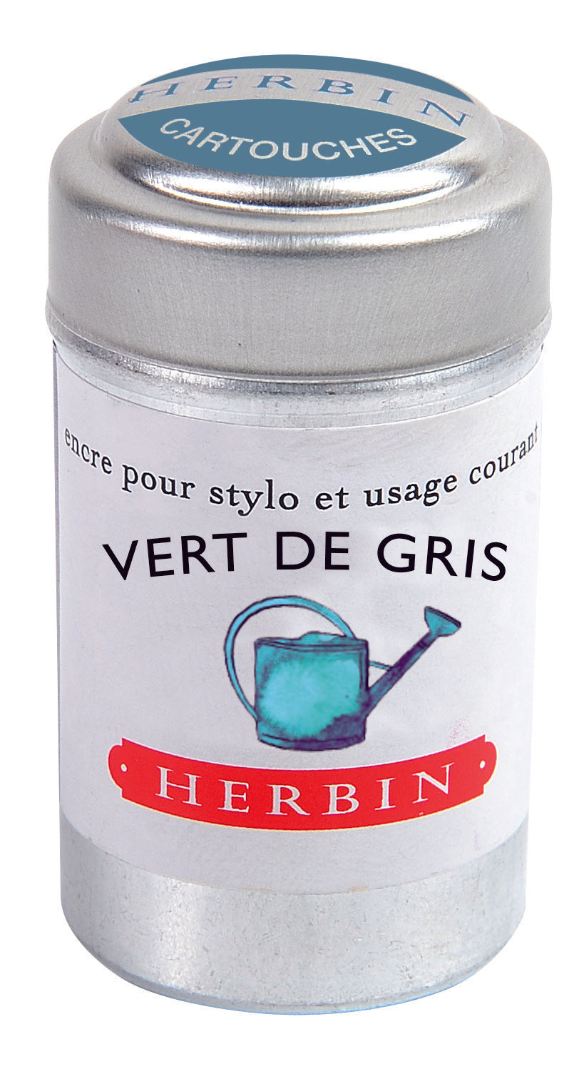 J.HERBIN LPDE Ink Cartridges 6s Vert de Gris Default Title