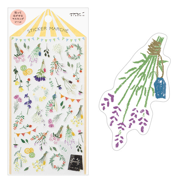 MIDORI Sticker Marché 2375 Dried Flower