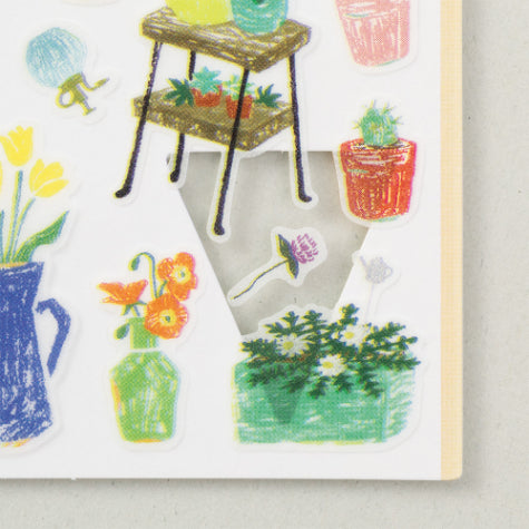 MIDORI Sticker Marché 2376 Flower Vase