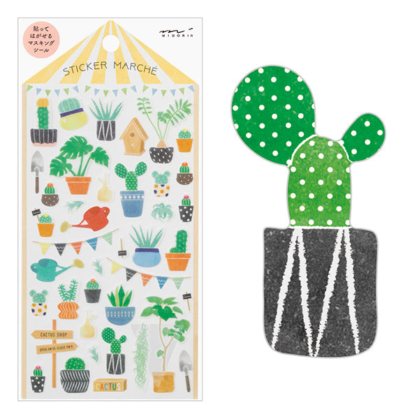 MIDORI Sticker Marché 2377 Cactus