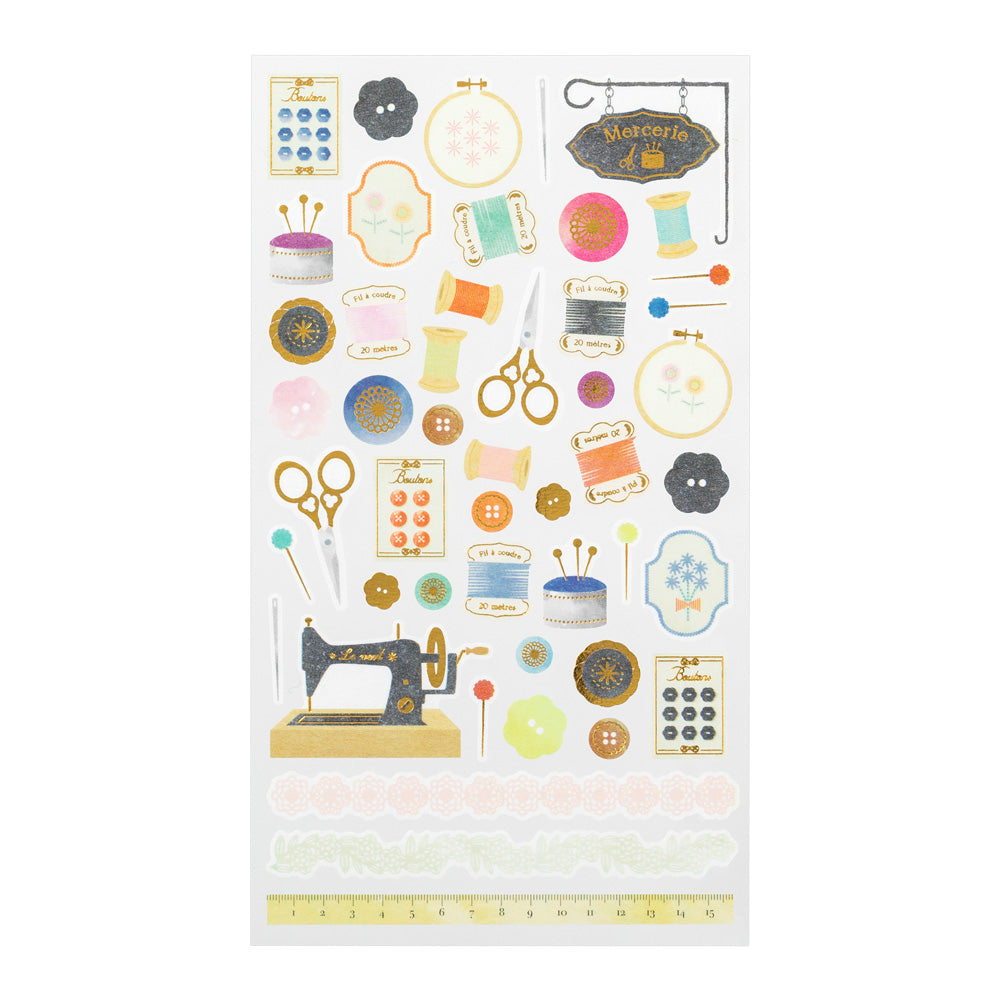 MIDORI Sticker Marché 2381 Sewing Set