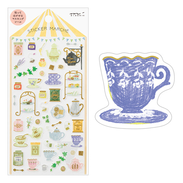 MIDORI Sticker Marché 2372 Tea