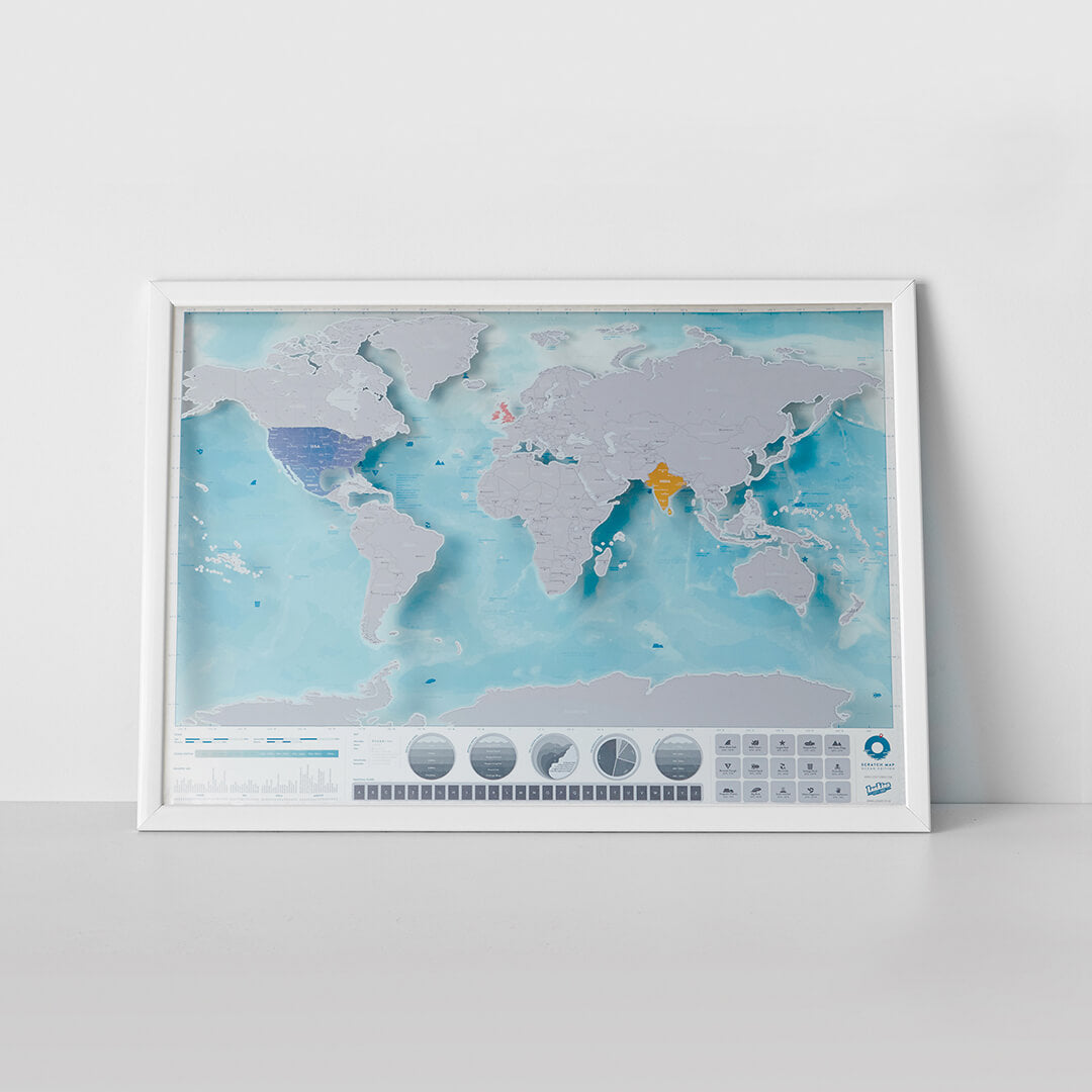 SCRATCH MAP Ocean Edition 59.4x82.5x0.2cm