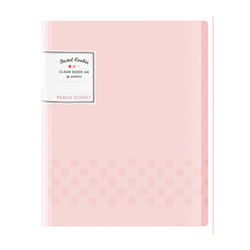 KOKUYO Pastel Cookie ClearBook A4 30P Peach Sorbet Default Title