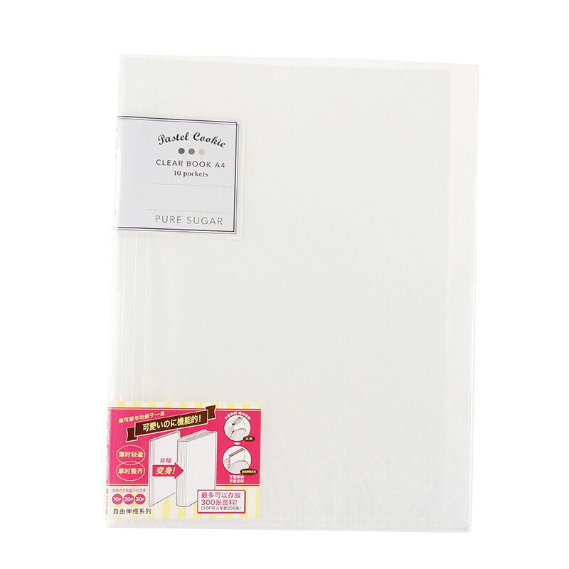 KOKUYO Pastel Cookie ClearBook A4 10P Pure Sugar Default Title