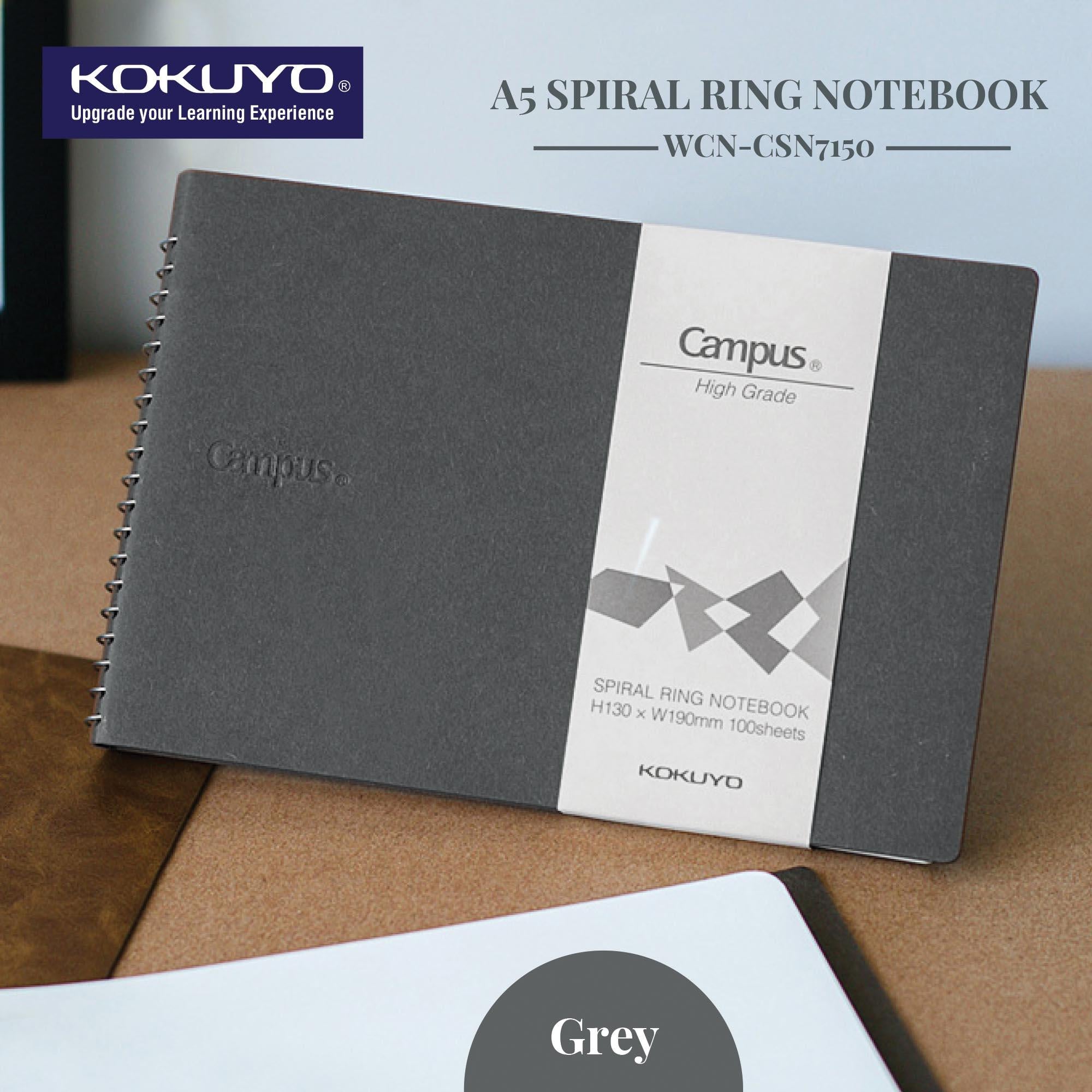 KOKUYO Campus Spiral Ring Notebook 130x190mm Blue Grey Default Title