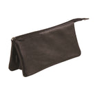 CLAIREFONTAINE LEATHER Pencil Case Flat 3-Compartments Black Default Title