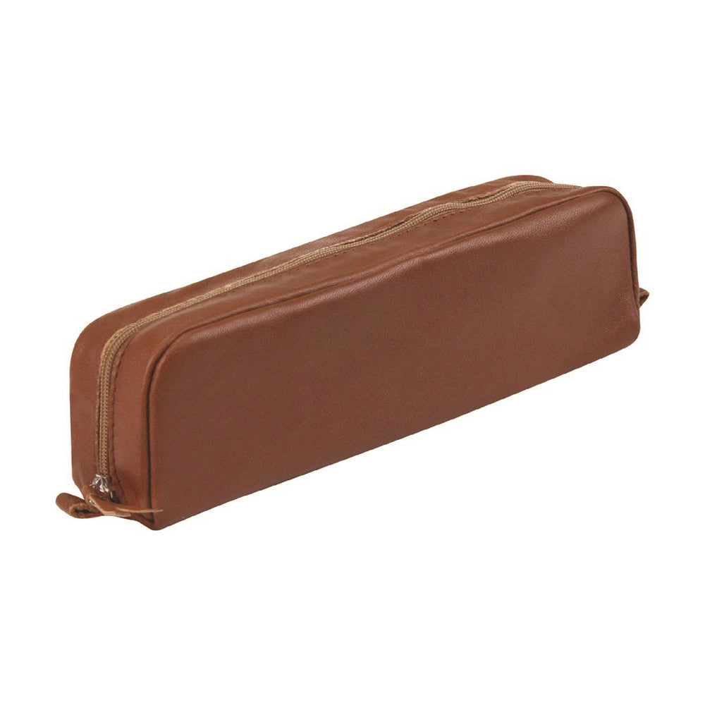 CLAIREFONTAINE LEATHER Pencil Case Rectangular Chestnut Default Title